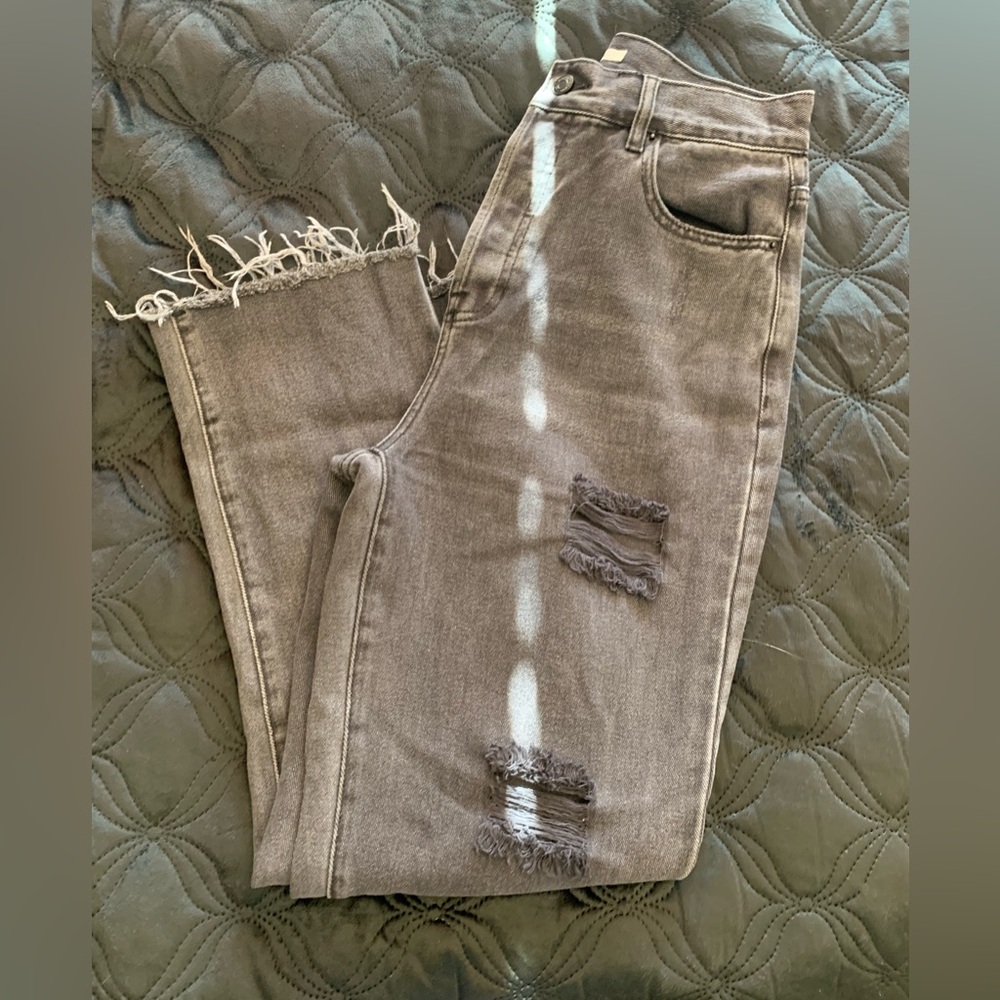 PacSun Black Jeans with Distressed Details